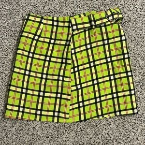 Plaid Neon Mini Skirt